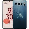 Роскошный ТПУ чехол для телефона Google Pixel 9 8 8A 7 7A 6 Pro XL 6A 5G Океан Кит Акула Плавают Черный Мягкий Задний Чехол
