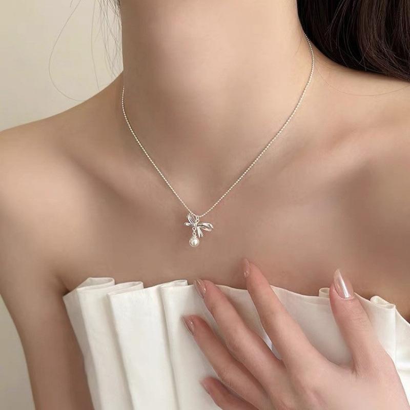 Жемчужное ожерелье женское нишевое легкое роскошное дизайнерское модное темпераментное цепочка на ключицу цепочка на шею цепочка на свитер цепочка из бисера