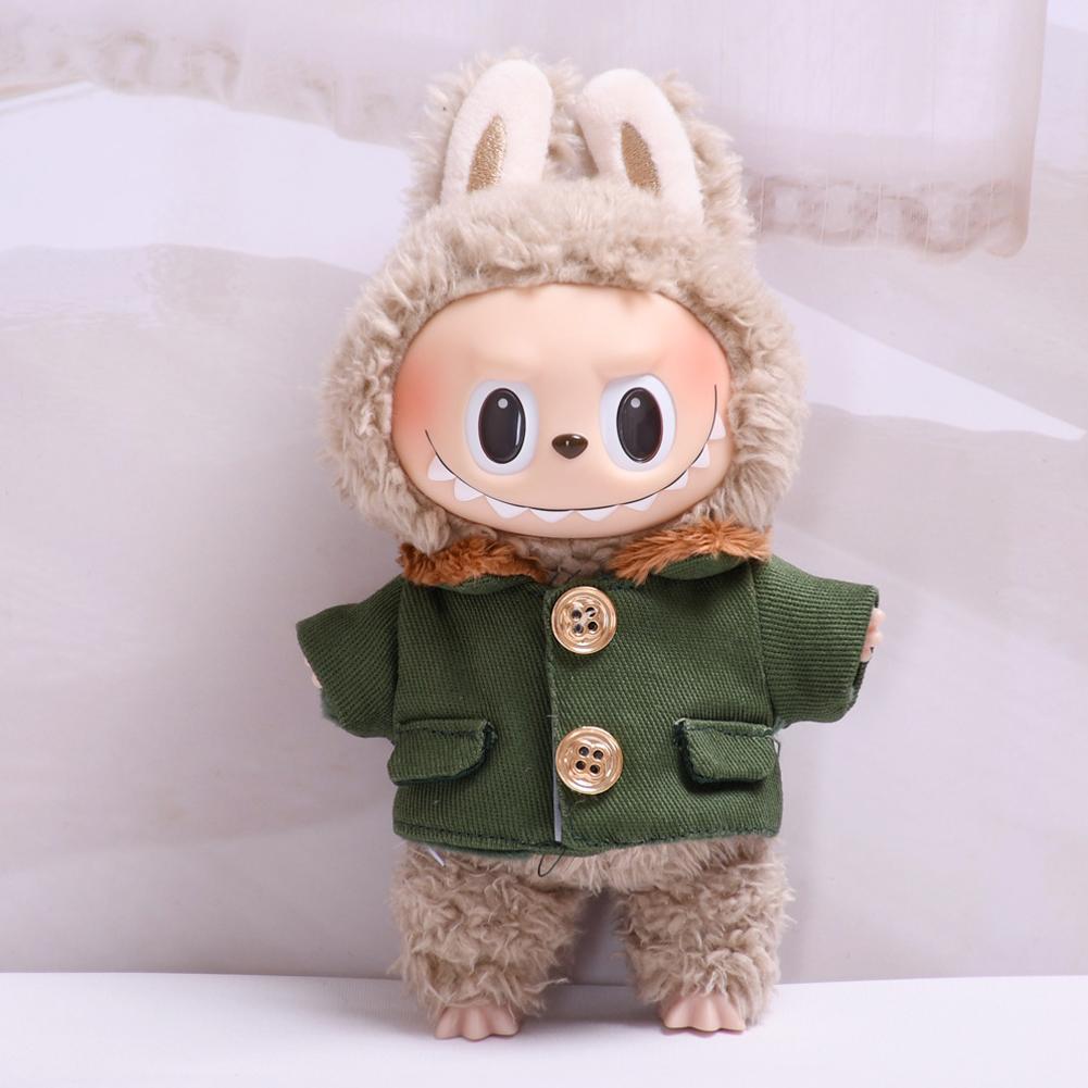 For 17cm Labubu Doll Clothes Fashion Clothes Hoodies Doll Clothes Color Match Hoodies Dolls Accessories Cute Decoration Little Cloths