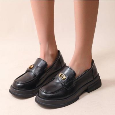 Модная новая обувь на толстой подошве женская осенняя в стиле ретро британском стиле маленькие кожаные туфли на толстом каблуке с мягкой подошвой одинарная обувь zapatos mujer