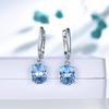 Овальные зеленые небесно-голубые кубические циркониевые серьги-подвески из серебра 925 пробы серьги-подвески для женщин