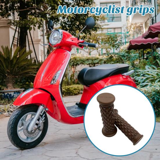 1 пара мотоциклетных ручек, нескользящие резиновые ручки на конце, ручки подруливающего устройства, 22 мм, удобные ручки для руля мотоцикла, ручки подруливающего устройства