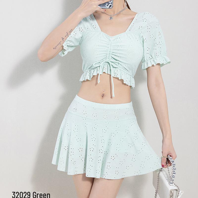 Женский сексуальный облегающий купальник с юбкой с разрезом - Мода горячих источников 2025