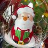 24 Inch Inflatable Christmas Ball Ornament Large Clear Blow Up Ball Christmas Decoration with Snowman Santa Tree Inside for Holiday Yard Lawn Decor