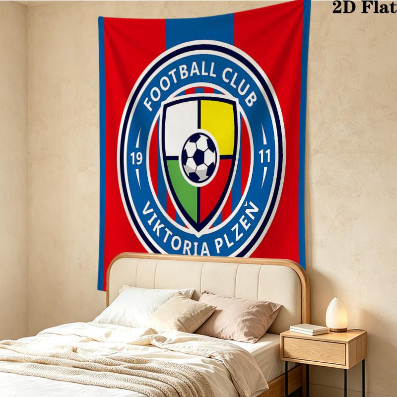 Fc Viktoria Plzen Wall Tapestry Aesthetic Wall Hanging Printed Fabric Blanket Decorative Tapestries For Bedroom Living Room Home Decor