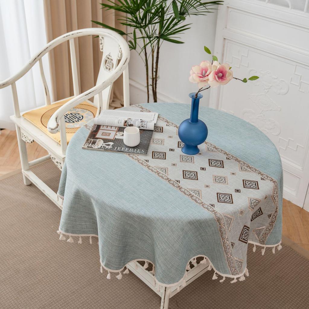 Скатерть Стиль Японский Хлопок и Лен Маленький Свежий Литературный Круглый Стол Кофейный Столик Обеденный Стол Ткань Прямоугольник