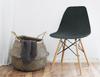 Scandinavian Chair Cover, Thick Black Velvet