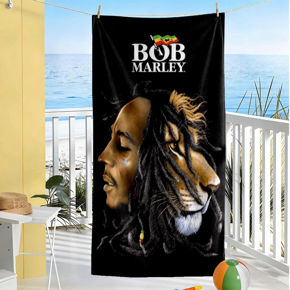 Bob Marley Beach Towel High Absorbency Quick-Dry Comfortable Lightweight