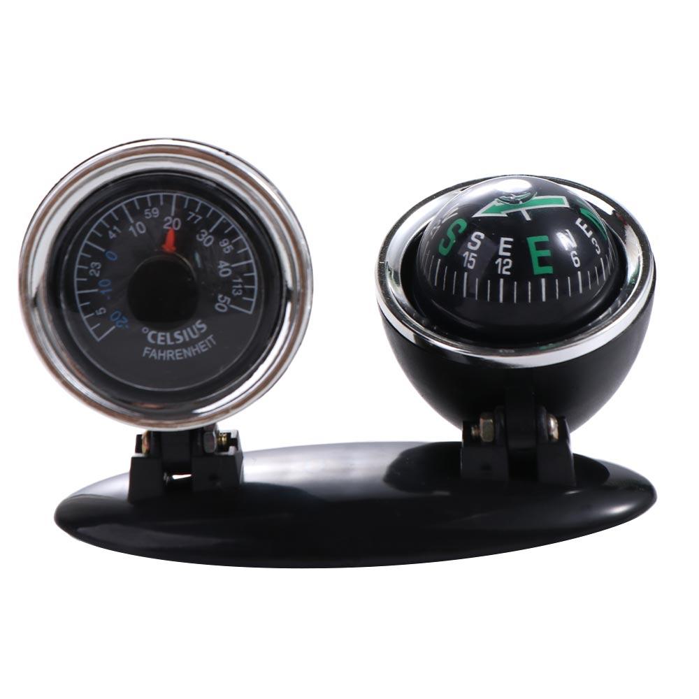 Dashboard Guide Ball Vehicle Compass Navigation Tools Car Thermometer Automobile Interior