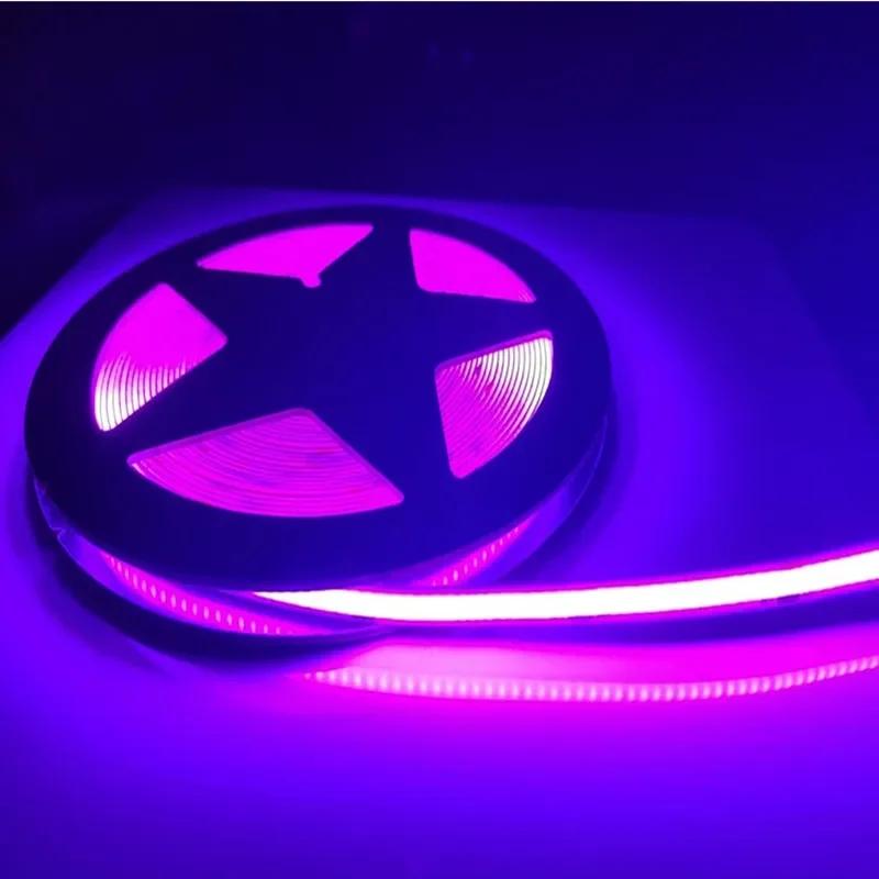 COB Светодиодная лента Линейное освещение высокой плотности 320/480 светодиодов/м Гибкая лента Теплый натуральный белый Красный Синий Зеленый Декор DC12 24 В