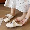 Flat Bottom Soft Bottom Bag Head Half Slippers Women's Outer Wear 2025 New Spring and Summer Cool Slippers Mary Jane Gentle Evening Shoes