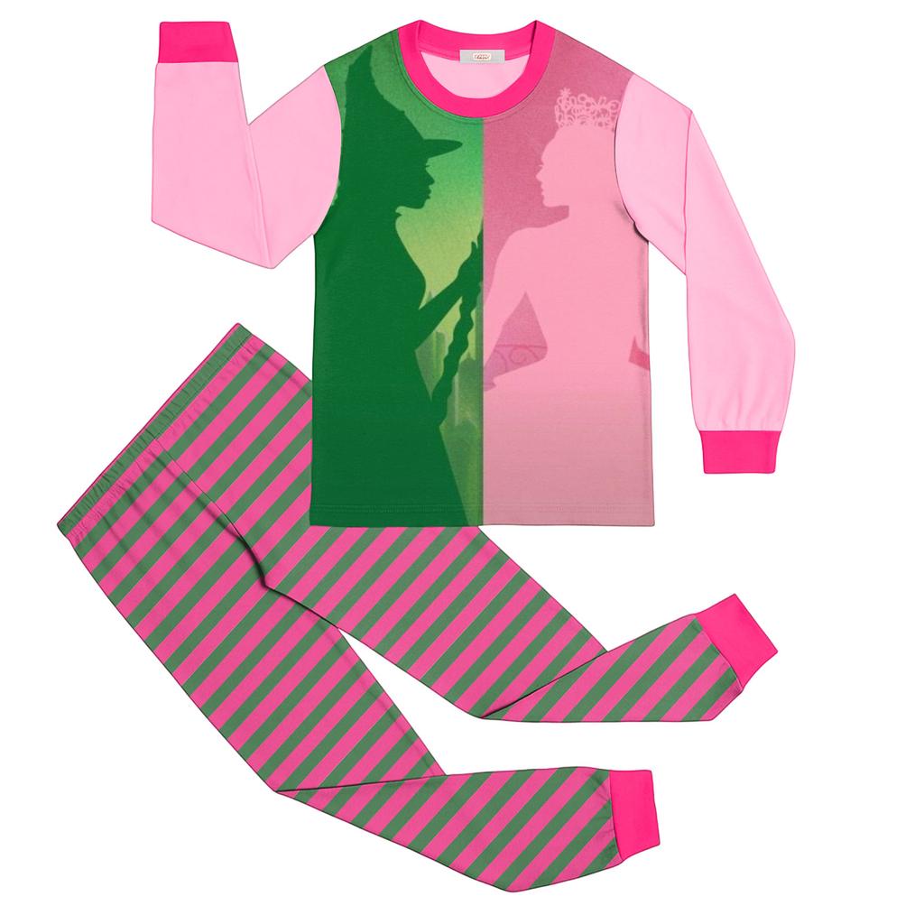 Children's Fashion Suit Skirt Round Neck Long Sleeve Top Pants