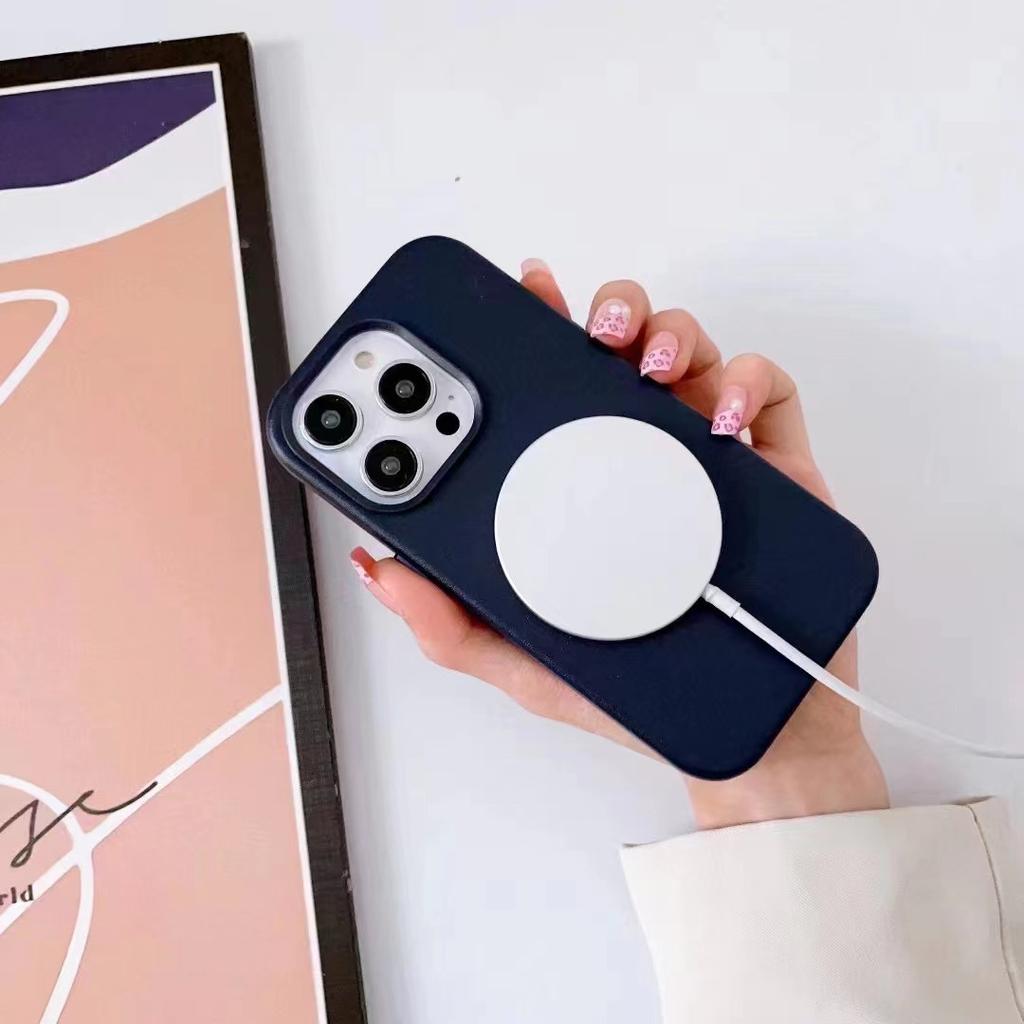 Роскошный кожаный чехол для Apple IPhone 14 15 Pro Max 13 12 13pro IPhone14 Magsafe Чехол Магнитный защитный чехол для зарядки