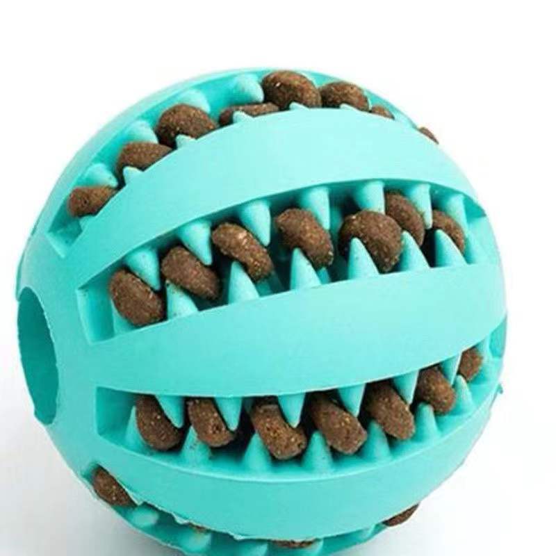 Pet Products Rubber Hand Pull Leaky Food Ball Teeth Gnawing Teeth Cleaning Dog Toy