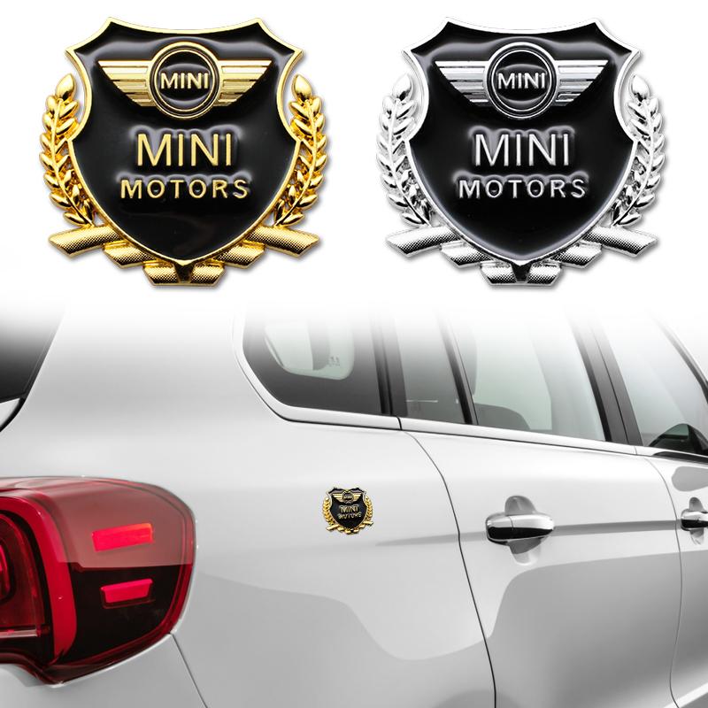 2Pcs 3D Metal Car Body Trunk Sticker Emblem For Mini Cooper R60 R61 F54 F55 F56 F60 R50 R52 R53 Badge Decal Decoration Accessory