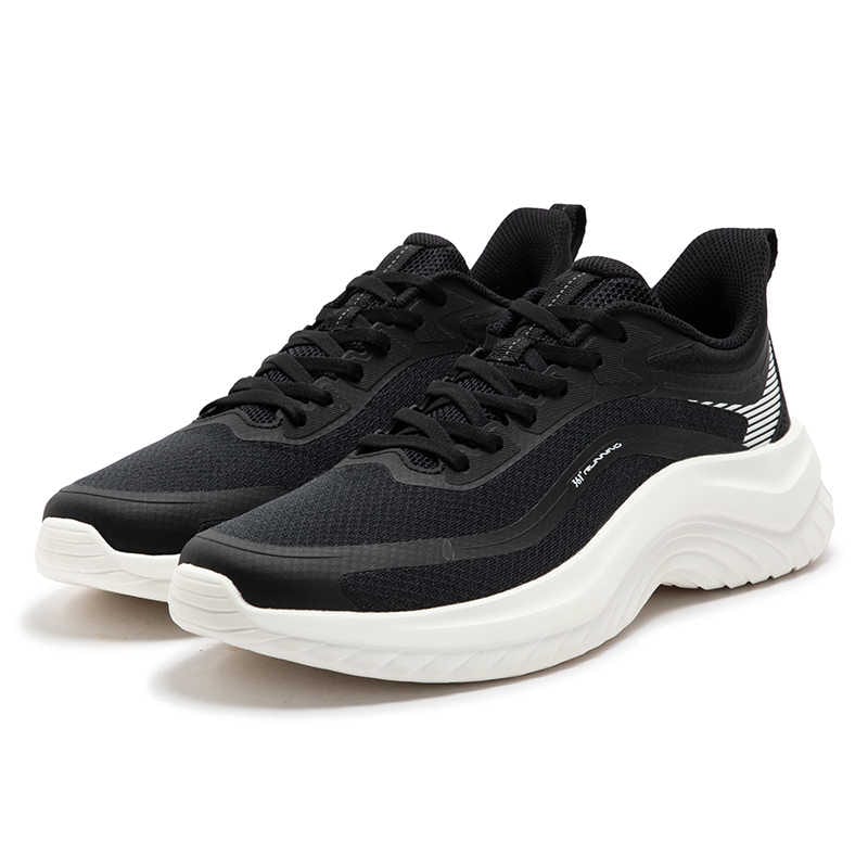 361 Abrasion Resistant Slip Resistant Low top Casual Running Shoes Men's Black White 672522212F /
