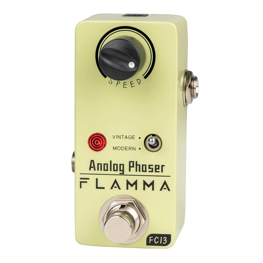 FLAMMA FC13 Phaser Guitar Pedal Analog Phase Effect Mini Pedal Classic Vintage Modern Mode True Bypass Phaser Yellow