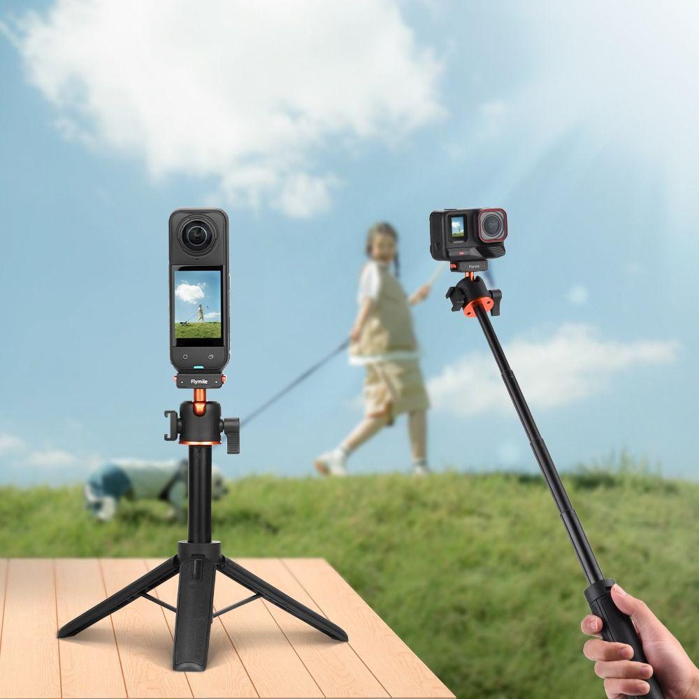Cold Shoe Selfie Stick Tripod for Insta360 Ace/Ace Pro/2/X5/X4/X3 Action Camera Accessories