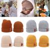 8 Colors Baby Hat Cotton Knitted Kid Cap Baby Beanie Winter Warm Children Hats For Girls Boys Caps Solid Parent-child Hat