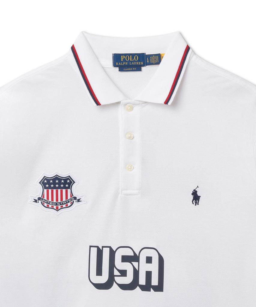 POLO RALPH LAUREN Классический крой Футболка Usa Polo - Белый
