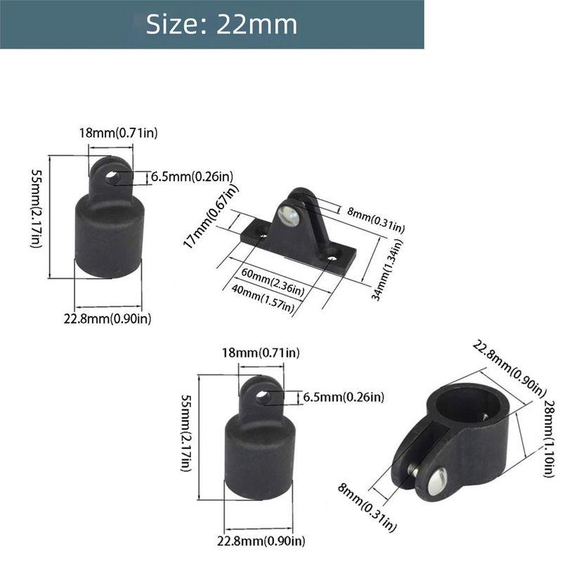 High Strength Marine Boat Fixing Sliding Sleeve Corrosion Resistant Practical Yacht End Cap Versatile Sturdy Bimini Top Cap