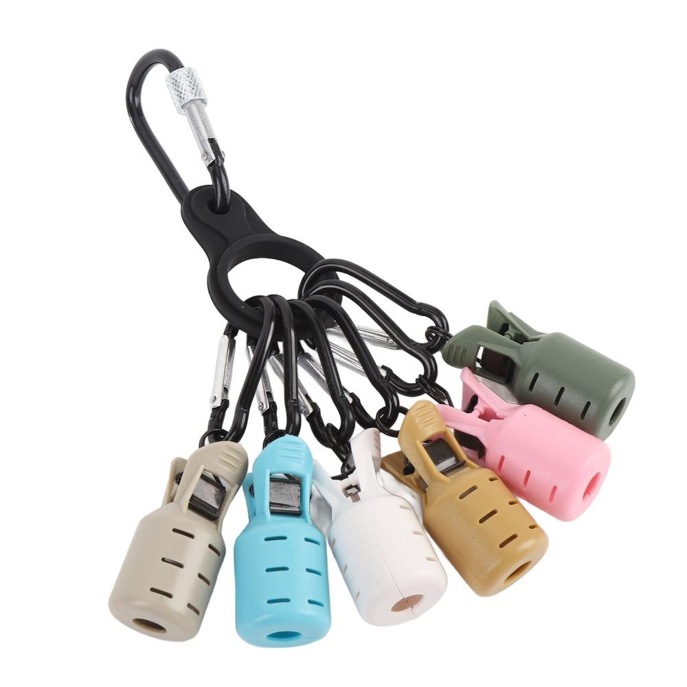 6PCS with Carabiner Squid Jig Hook Protector Easy Clip Squid Jig Bait Protector  Sea Fishing