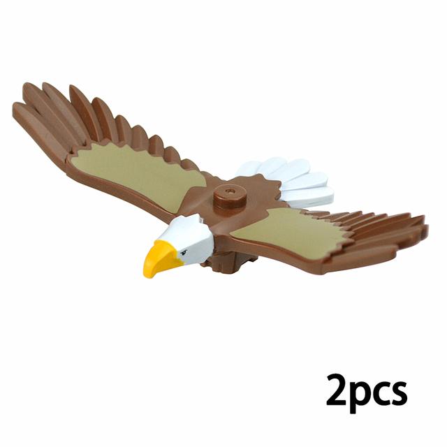 MOC Город Животные Строительные Блоки Фигурки Коза Овца Орел Сова Панда Попугай Чайка Пингвин Зоопарк Рам Аксессуары Кирпичики Игрушка Подарок