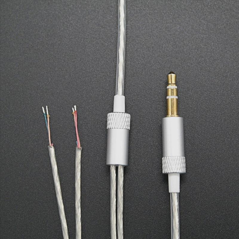 Кабель для наушников DIY, полуфабрикат, звуковой провод для MP3, с жилами из бескислородной меди и защитой от помех, для сборки