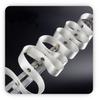 Wave Curtain Tape with a holder every 107mm, 1 meter, Black