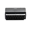 High Quality SCART To 3 Female Adapter Composite Video Audios Converter with Color Coded Port Black Design