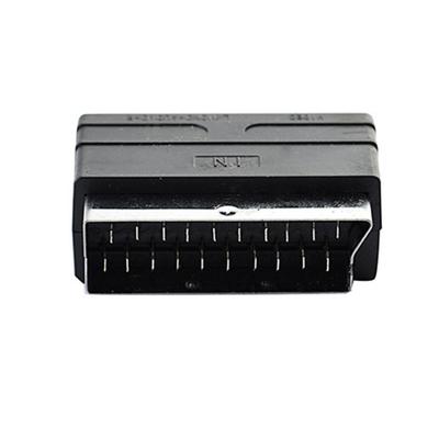 21-контактный SCART на 3 гнезда AV Component Адаптер-конвертер для подключения к телевизору Стабильная производительность Конструкция из АБС-пластика