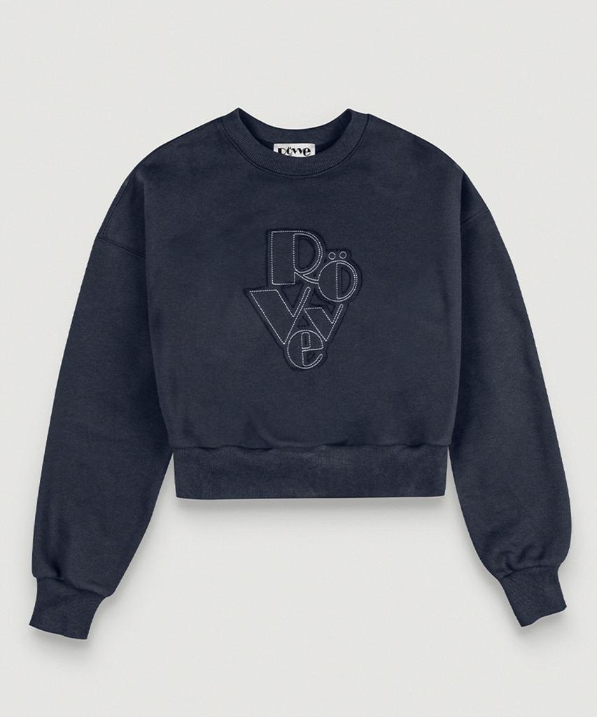 ROVVE Crop Cut Off Sweat Shirt (Deep Navy)
