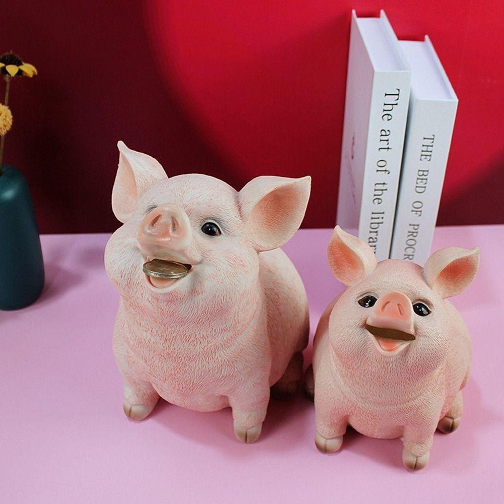 Подарок на день рождения в форме свиньи, украшение для дома, коробка для хранения монет, копилка, статуэтки свиней, копилка