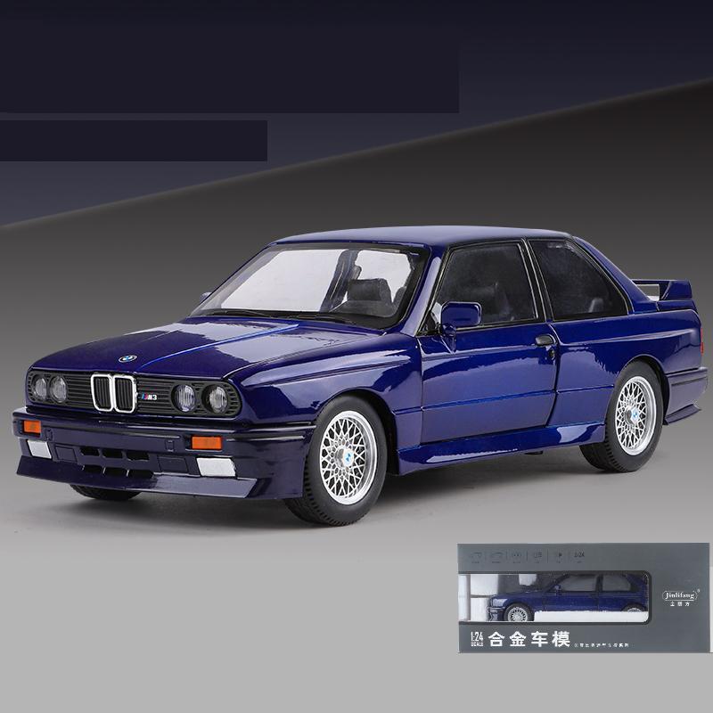 AAAOO1 1/24 BMW M3 E30 Модель Игрушечной Машинки Литая Металлическая Машинка Миниатюра С Инерционным Механизмом Звук Свет Двери Открываются Коллекция Подарок Для Мальчика Ребенка