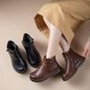 2025 Winter Shoes Women Snow Boots Soft Comfortable Warm Plush Flat Non-slip Mother Shoes Black Brown Plus Size 41
