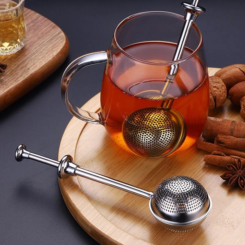Tea Infuser Stainless Steel Tea Strainer Long Handle Tea Ball Infuser Filter Brewing Mesh Loose Leaf Diffuser Tea Accessories
