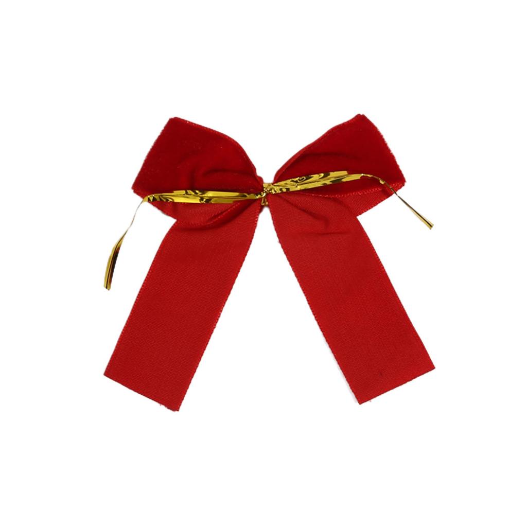 12pcs Small Velvet Bow Christmas Tree Decoration Soft Bowknot Hanging Enhances Holiday Atmosphere for DIY Use for Christmas Party Family Wedding