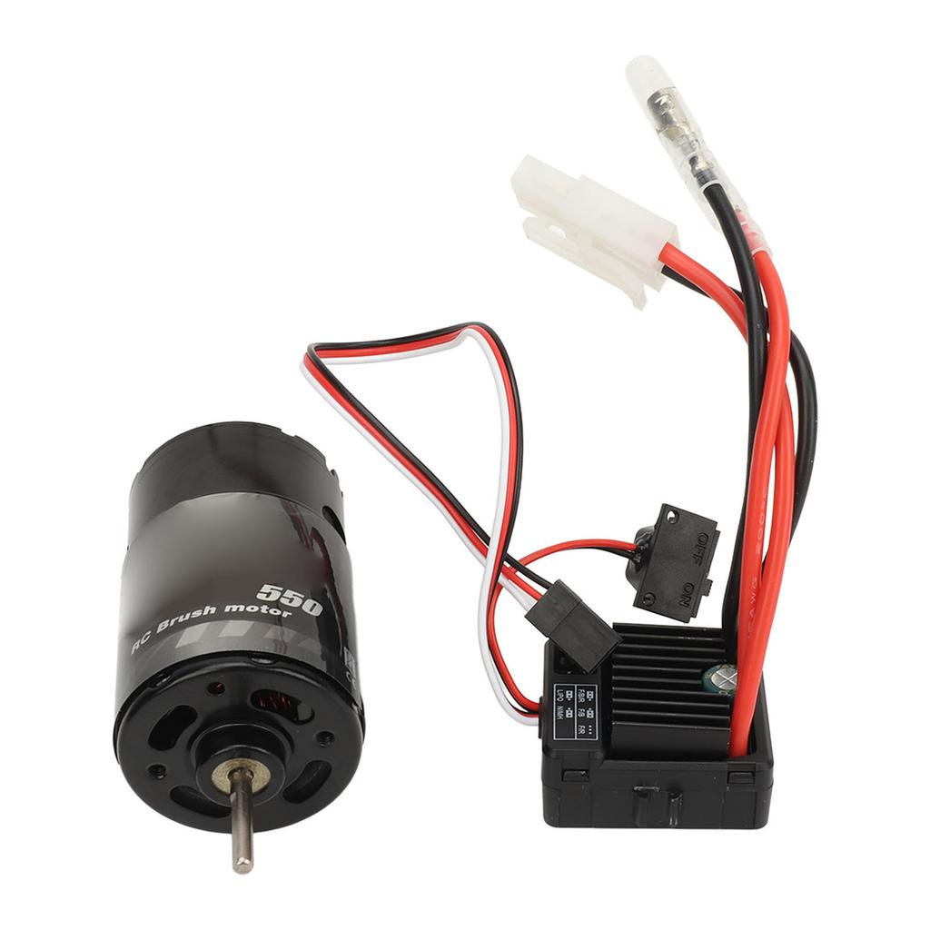 Brushed Motor ESC Combo 550 Brushed Motor with 60A Brushed ESC for Tamiya Drag Head Tractor Truck 1 14 Off Road