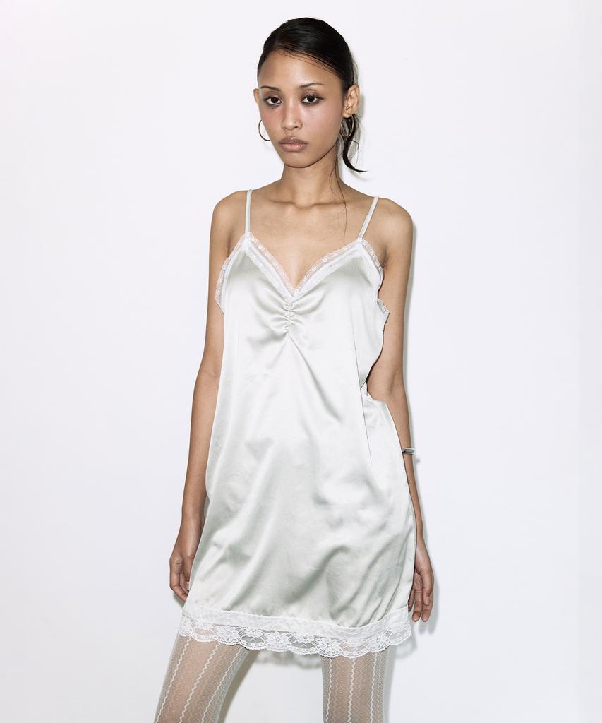 Fancy Club Lace Slip Dress (Green) F26Qd149
