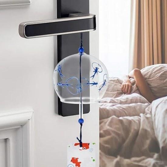 Wind chimegoldfishsakuraglass chime4-piece sethandmade chimeEdo chimecuteentrance chimewind chimestylishclear soundoutdoorindoorevil preventiongood