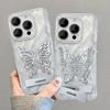Applicable To Apple 15 Mobile Phone Case Iphone14 Butterfly Three-dimensional Bracket 13 Feather Yarn IMD Laser 12/11 Large Hole Xs