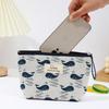 3D Linen Makeup Bag with Zipper - Multifunctional Coin, Phone & Key Holder