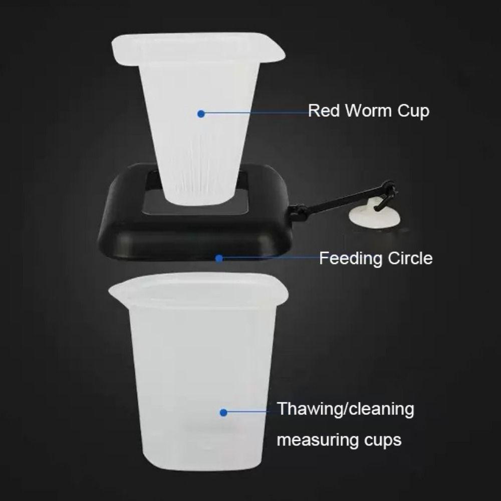 Suspended Fish Feeder 3 In 1 Nematode Funnel Portable Frozen Red Worm Cup Feeding Fish