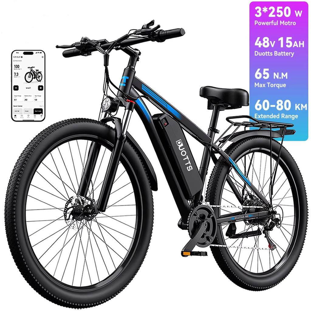 DUOTTS C29 750W 29" Electric Bike for Adults - 48V 15AH 100KM Range Shimano 21-Speed All-Terrain E-Bike