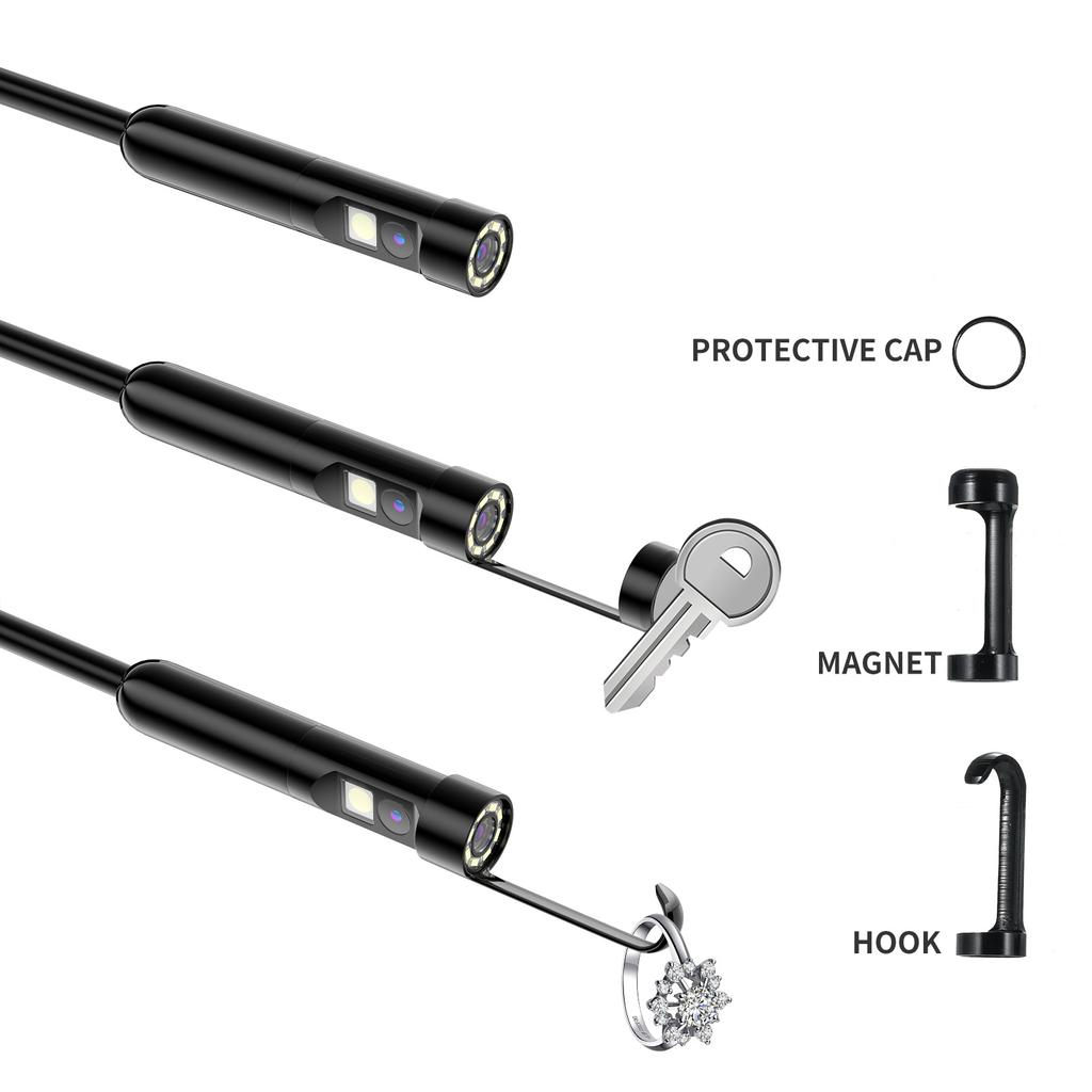 Двойная линза бороскоп эндоскоп камера с подсветкой для iOS Android 1920P IP68 водонепроницаемый осмотр