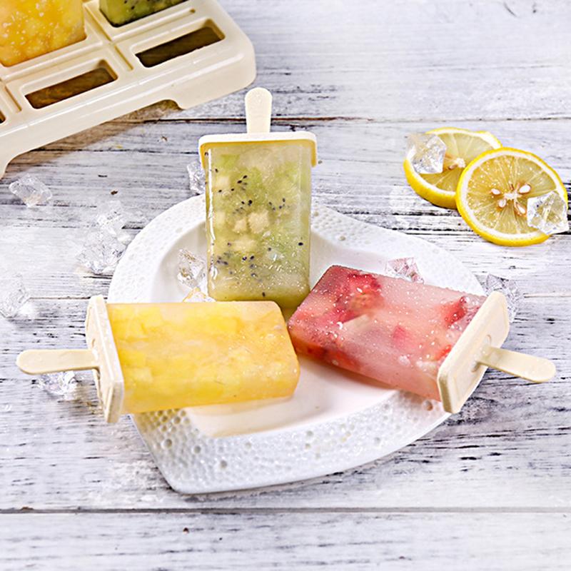 Ice Cream Popsicle Mold Handmade Ice Cream Machine Homemade Ice Box with Plastic Stick Ice-lolly Mold Ice Cube Tray Kitchen Gadgets