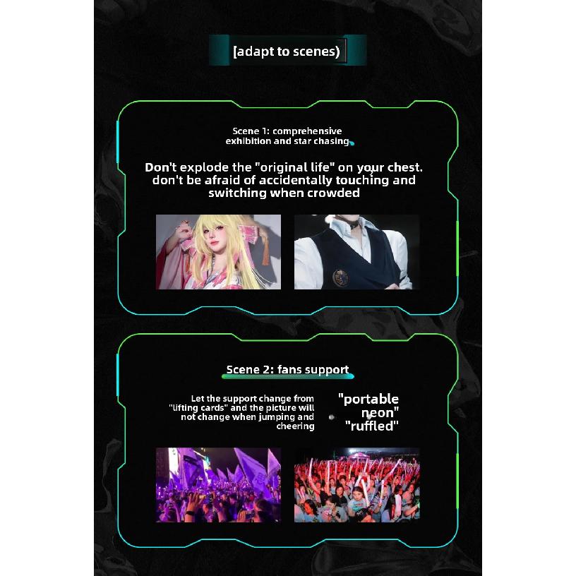Customizable Electronic Badges Digital Led Animes Pin with Touch Control for Uploading Photos Gifs and Videos Gift for Fan P9Yb