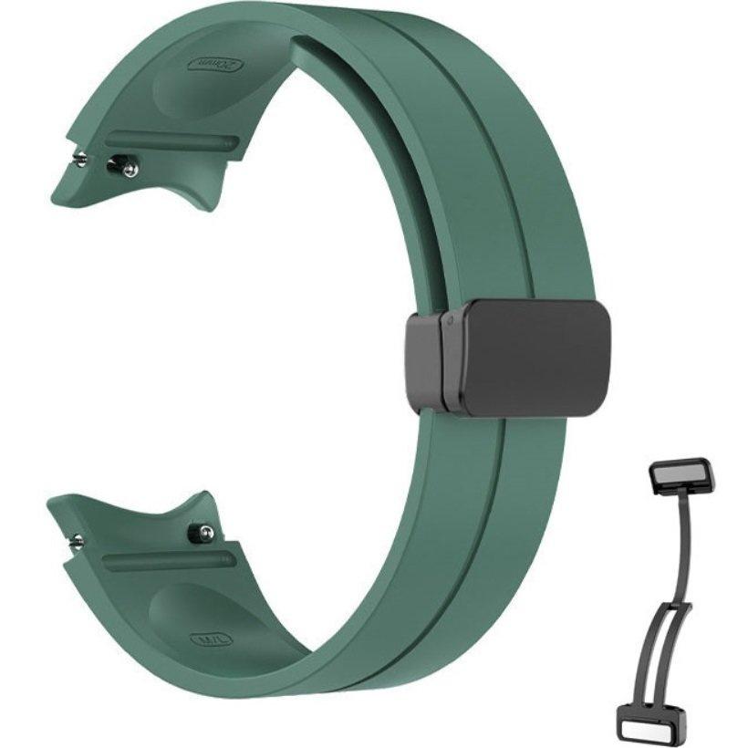 Silicone Strap for Samsung Galaxy Watch 4/5/6/7/FE 40/42/43/44/45/46/47mm, Dark Green