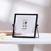 Golden or black metal photo frames, modern minimalist desktop decor, suitable for home, office, and warehouse