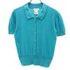 Сделано во Франции Трикотаж с коротким рукавом Бирюзовый Женский Б/у